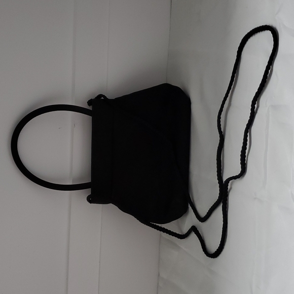 Satin Black Evening Bag - Picture 9 of 9